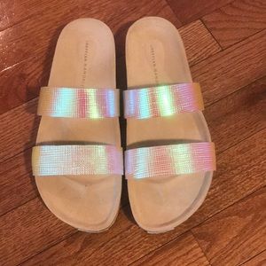 Loeffler Randall Iridescent sandals size 9